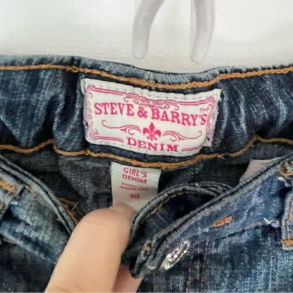 Steve & Barry’s Denim Girls Flare Jeans with Butterfly Applications Size 10 R - Picture 9 of 16
